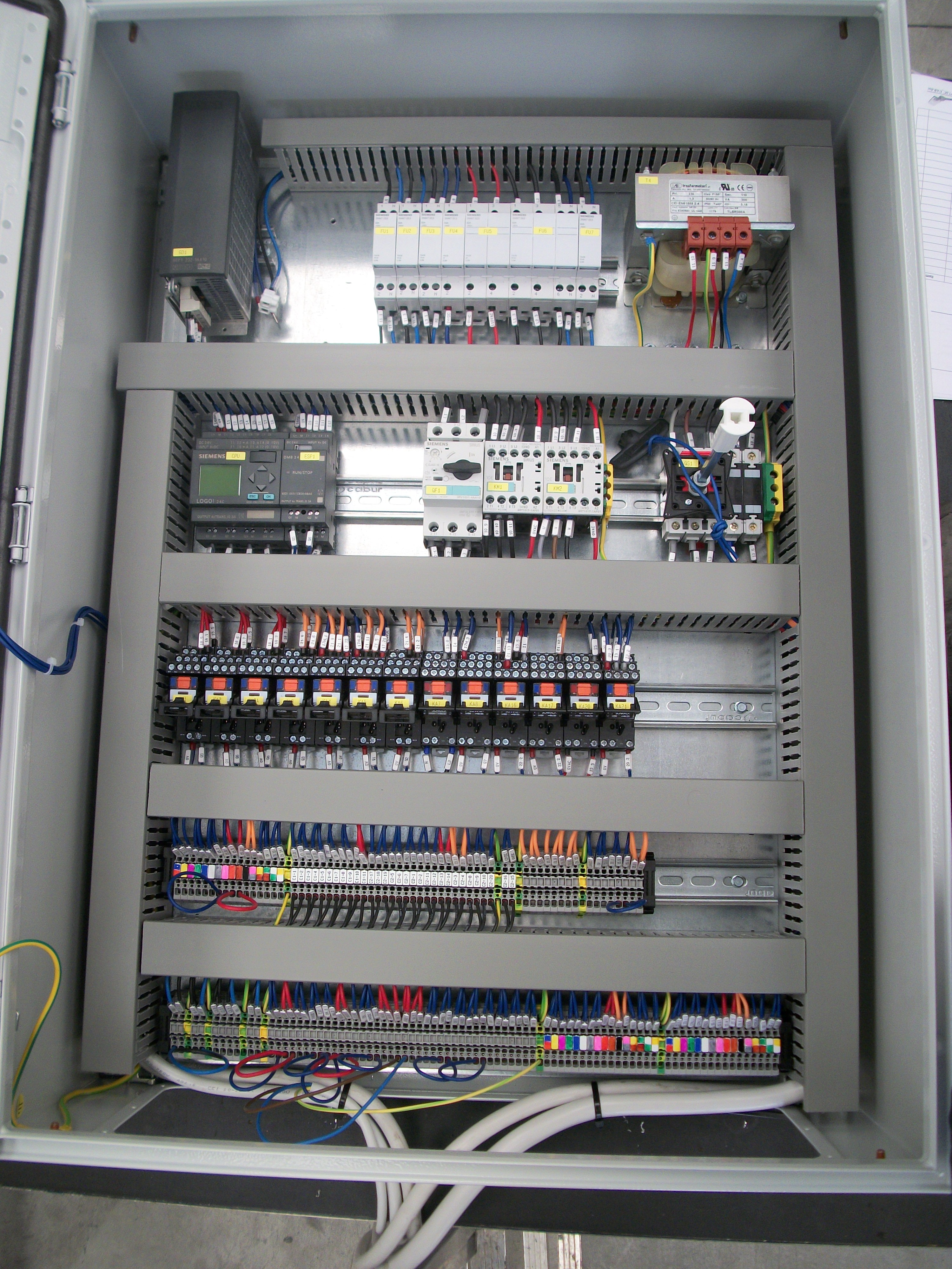 Quadro elettrico a muro con micro PLC